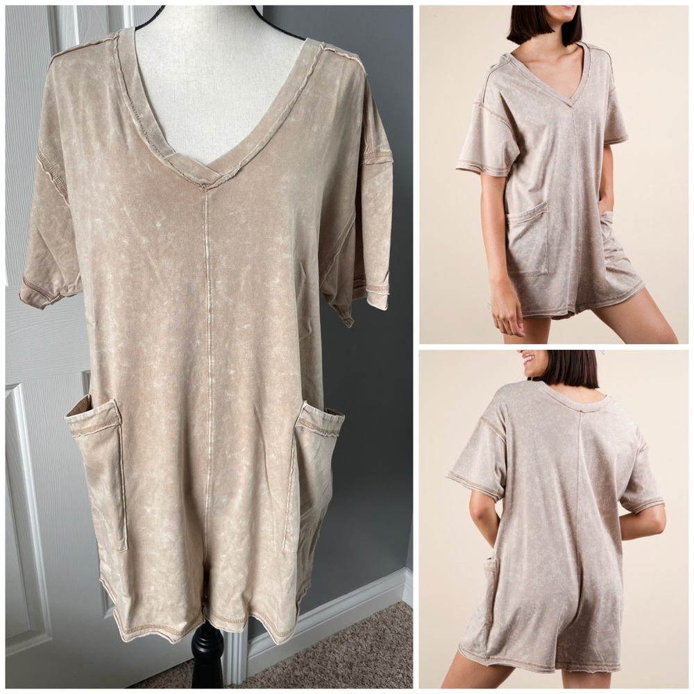 🎉 JUST ARRIVED 🎉 Mineral Washed Oversized Romper